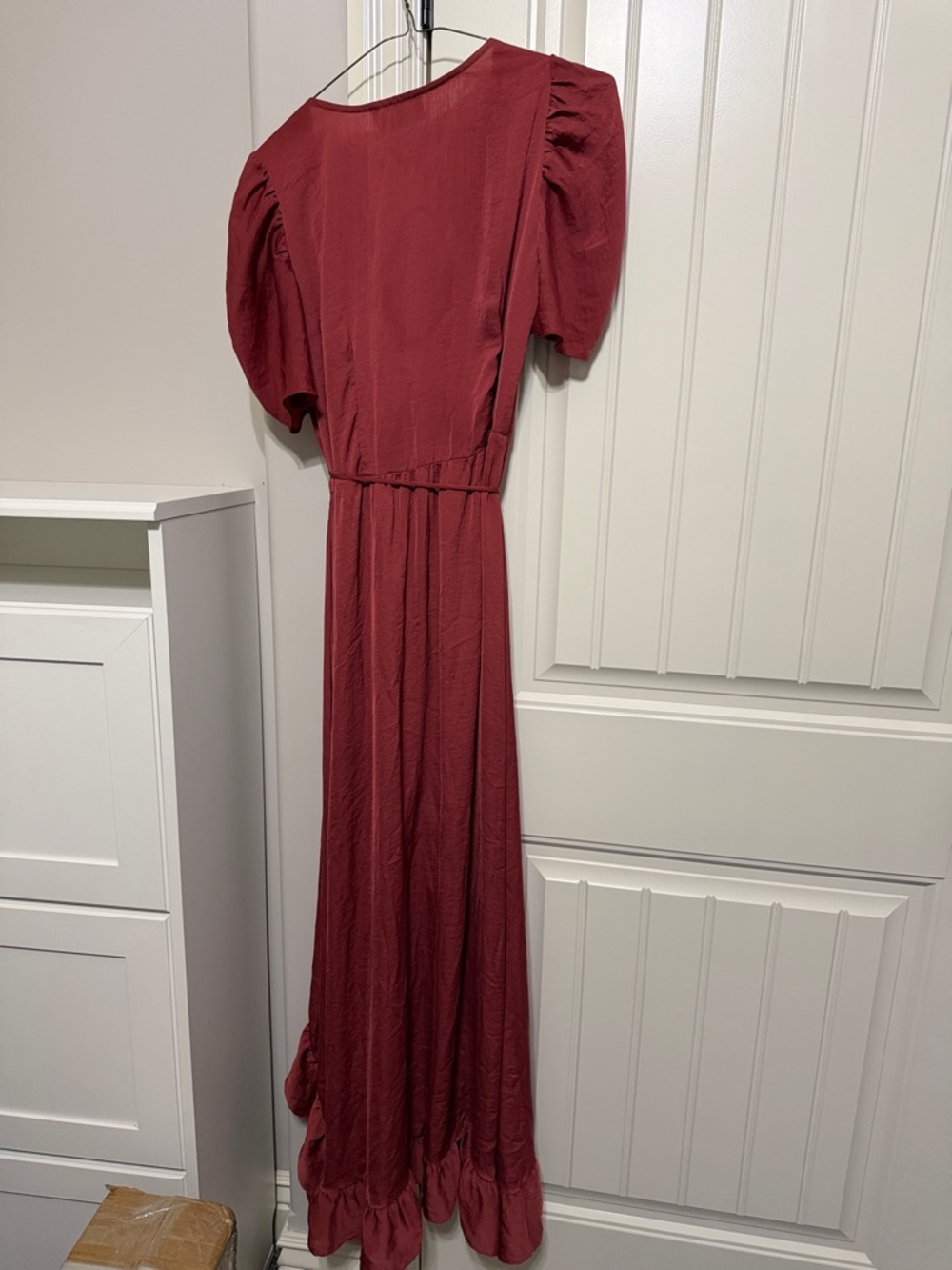 Vici Raspberry Red Wrap Maxi Dress - Picture 3 of 3